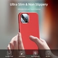 thumbnail image 5 of [5 in 1 for iPhone 13 Pro Max Case 6.7 inch, with 2 Pack Screen Protector + 2 Pack Camera Lens Protector, Liquid Silicone Ultra Slim Shockproof Protective Phone Case (Red)…………, 5 of 14