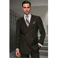 thumbnail image 2 of Men's Designer Double Breasted Wool Suit in Brown, 2 of 2