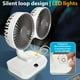 thumbnail image 5 of Ahorros Instantáneos, Ventilador de escritorio de doble cabezal, multifuncional, silencioso, montado en la pared, con carga USB Akmoler, 5 of 9