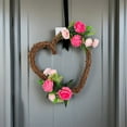 thumbnail image 6 of Pklyzj Holiday Savings Valentine's Day Love Flower Wreath Door Hanging Decoration Weaving Simulation Flower on Clearance, 6 of 6