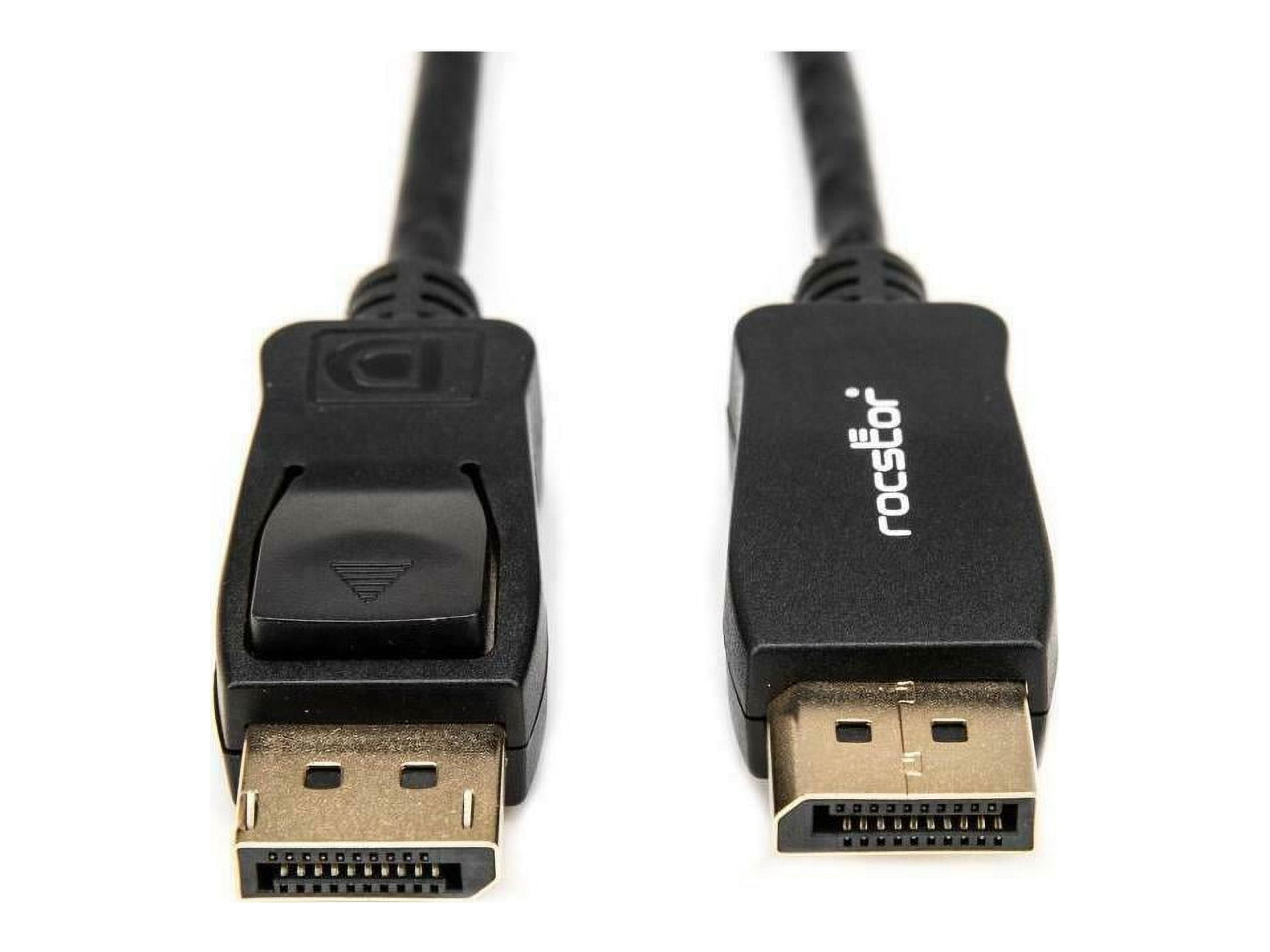 Rocstor Premium 15ft / 5m DisplayPort 1.2 Cable M/M - DisplayPort 4k - DisplayPort Male Digital Audio/Video - 15ft - Black- DP TO DP Cable 4Kx2K - 15 ft DisplayPort A/V Cable for Monitor, Audio/Video