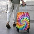 thumbnail image 3 of Colorful Rainbow Tie Dye Spiral Pattern Luggage Cover Fashion Suitcase Cover Baggage Covers Fit 25-28 Inch Luggage (Go Travel), 3 of 5