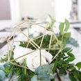thumbnail image 3 of 3D Geometric Himmeli Centerpiece & Hanging Ornament, Chrome Plated Metal - 6 Inch Size (Rose Gold), 3 of 3
