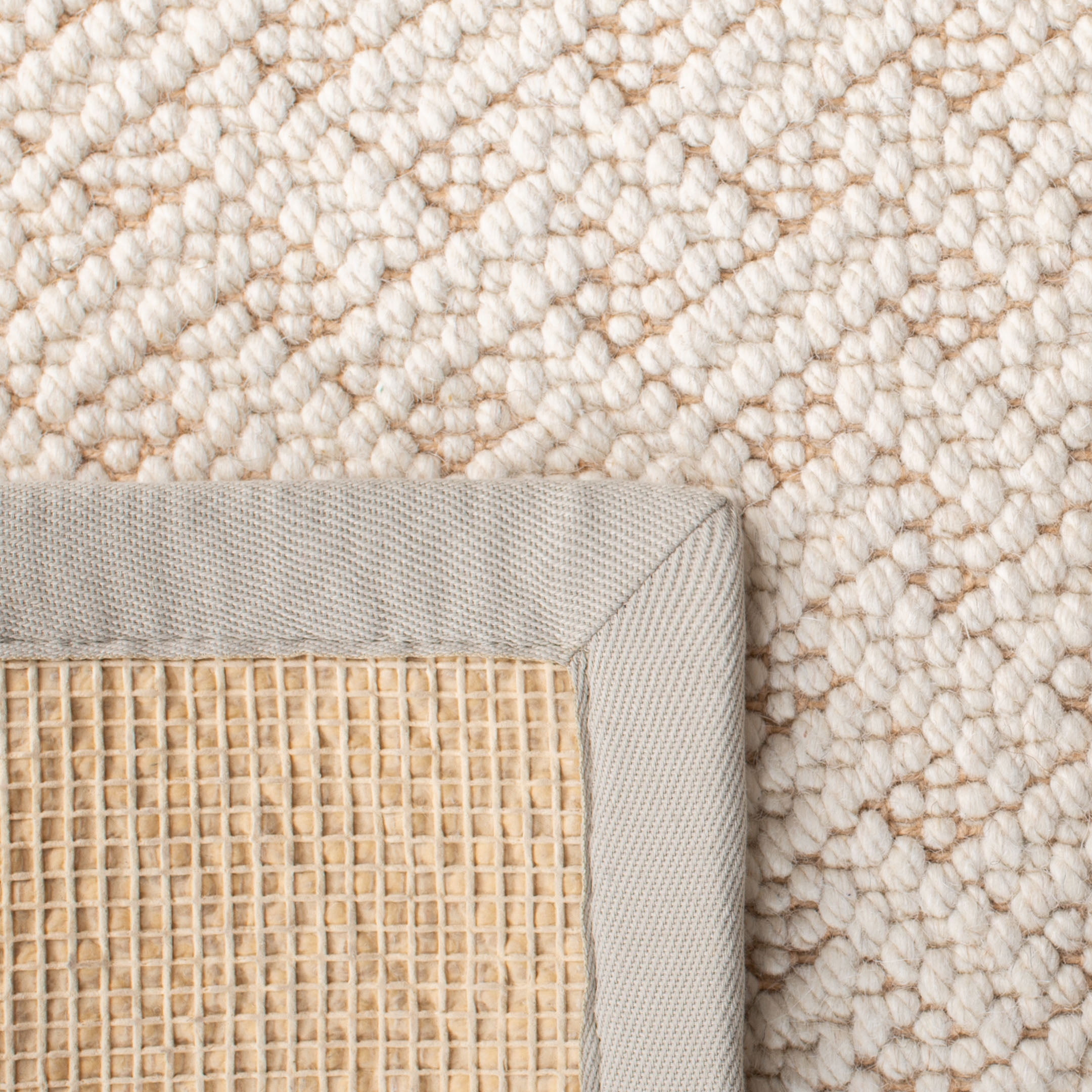 SAFAVIEH Natural Fiber Thaddeus Geometric Area Rug, Ivory, 9' x 12'