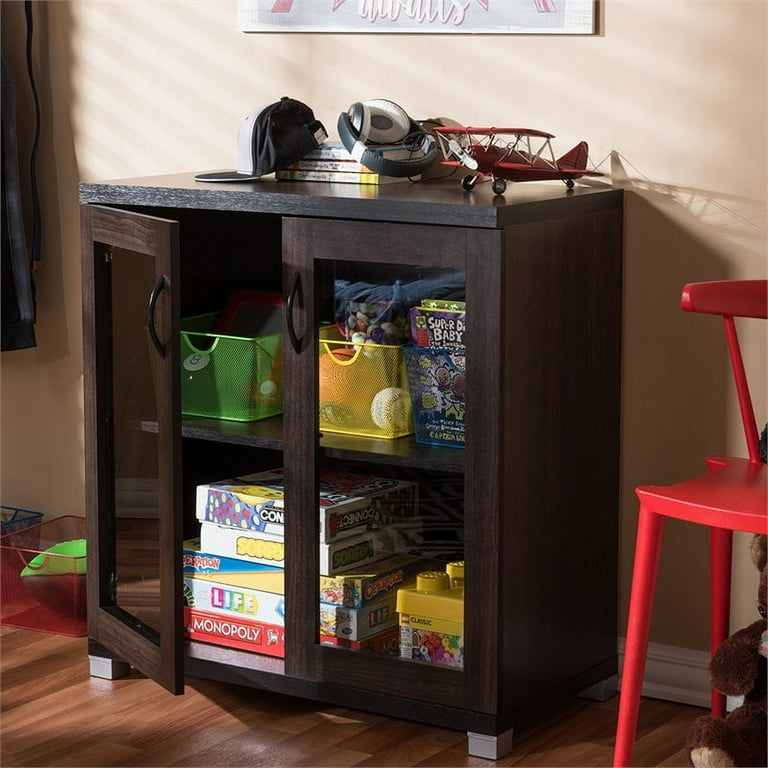 Dark brown curio cabinet deals