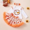 thumbnail image 6 of JAJAHO Toddler Girls Skirts Set 3 Piece Thanksgiving Outfits Pumpkin Print Long Sleeve Tee And Tutu Skirts With Headbands 1-5Y, 6 of 7