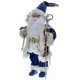 thumbnail image 4 of Adorno de muñeca de Papá Noel con lentejuelas azules de tela nueva para Navidad de 2024, 4 of 5