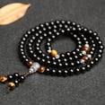 thumbnail image 3 of Pulsera de obsidiana de imitación para mujer Pulsera de ojo de tigre Estilo nacional 108 cuentas de cristal multicírculo, 3 of 4