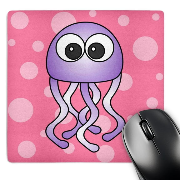 3dRose, Purple Kawaii Jellyfish, MousePad
