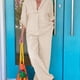 thumbnail image 1 of Conjunto De Trajes Casuales De Talla Grande, Conjunto De Dos Piezas De Top Y Pantalones Con Cuello De Polo Liso De Manga Larga Para Mujer, 1 of 4