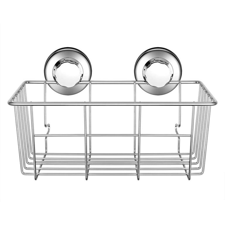 TAILI Shower Caddy with Vacuum Suction Cup Heavy Duty Drill-Free Removable  Shower Shelf Storage Basket for Shampoo & Toiletries, Kitchen Bathroom