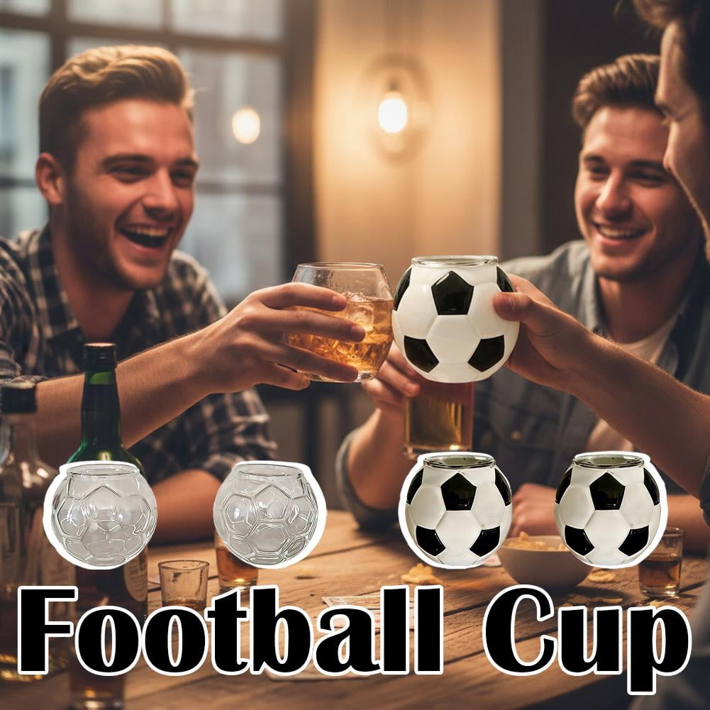 AGIUFGS Soccer Ball Glass, Festive Holiday Designs, for Home Use