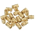 thumbnail image 1 of Uxcell Threaded Inserts, Brass Heat Set Insert Female Threaded Inserts Metric Knurled Nuts Embedment Nut 20 20x12x8mm, 1 of 7