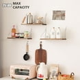 thumbnail image 4 of Floating Shelves for Projector 15.75 * 6 Inch 1 Set Wooden Shelf for Wall No Drill Wall Mounted Under TV Shelf for Storage Hanging Shelf for Bathroom Living Room Bedroom Kitchen (Black), 4 of 8