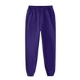 thumbnail image 4 of PUYAHG Casual Mens Pants Elastic Waist Long Joggers Soft Warm Winter Loose Fit Outdoor Sports Sweatpants Regular Trousers Purple,3XL, 4 of 4