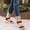 Black, variant on Women's Bohemian Suede Espadrille Wedges, Ankle Buckle Open Toe Platform Sandals, Trendy Summer Footwear for Date, Travel Black 35