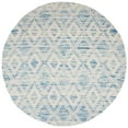 thumbnail image 4 of SAFAVIEH Marbella Alicia Geometric Diamonds Wool Area Rug, Dark Blue/Ivory, 6' x 9', 4 of 10
