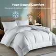thumbnail image 3 of Peace Nest All Season Down Alternative Comforter Duvet Insert with Grid Jacquard Cover Grid Full - Queen, 3 of 5