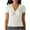 White, variant on cfhntfmh Workout Tops for Women Slim Stretch V Neck Short Sleeve Basic T-Shirts Ribbed Solid Color Athletic Tees