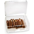 thumbnail image 5 of Acrylic Cigar Humidor Cigar Storage Box, Air Tight Cigar Container, Humidifier, Compartment for Humidity Pack Stores 50-75 Cigars (Black), 5 of 16
