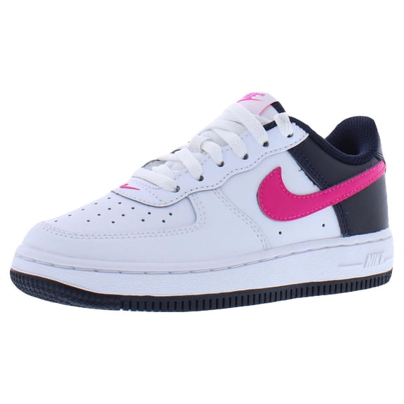 Nike Force 1 PS Girls Shoes Size 1, Color: White/Fierce Pink