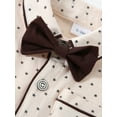 thumbnail image 4 of Baby Boy Suit Clothes 0-18M Infant Tuxedo Gentleman Outfits Long Sleeve Suspender Pants Bowtie Hat, 4 of 14