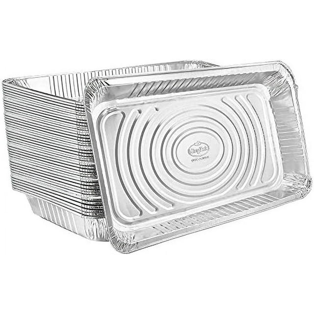 Bandejas de aluminio Nicole Home 53 x 33 cm, grandes, desechables, paquete de 100