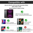 thumbnail image 2 of for iPad Pro 12.9 Case 6th/5th/4th/3rd Gen 2022/2021/2020/2018, Transparent Shockproof Back Cover [Built-in, 2 of 5