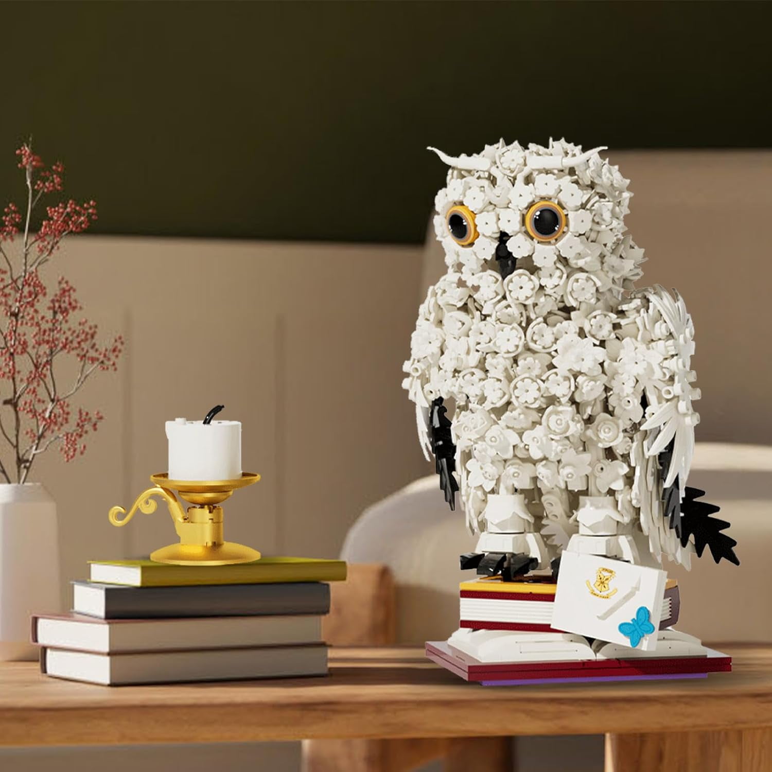 Honchoes Harry Owl Building Blocks Set Compatible with Lego Potter Animal Bird Model for Adults 1239 Pcs