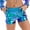 Blue, variant on Relanfenk Women's Leather Women's Metallic Shorts Shiny Pants Yoga Sparkly Hot Drawstring Outfit Elastic Waist Rave Booty Dance