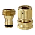 thumbnail image 1 of Kit De Conectores Rápidos De Latón Para Manguera De Jardín Accesorios De Manguera De Desconexión Rápida Macho Y Hembra (1 Par), 1 of 8