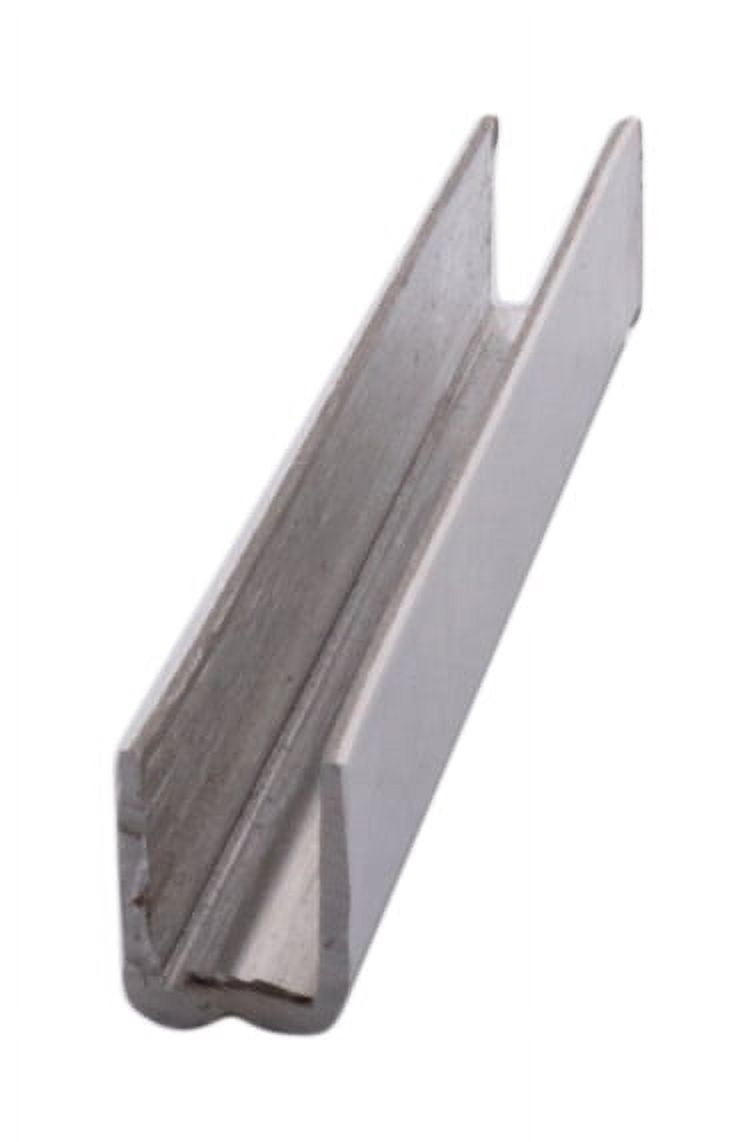 CRL SAC14BS98 Brushed Stainless 1/4" Radiused Back U-Channel - 98" Stock Length