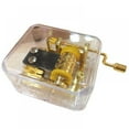 thumbnail image 3 of Exquisite Clear Acrylic Square Gold Hand Cranked Music Box Play, 3 of 10