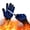 Blue, variant on DEKEones Fireproof, Cut-Resistant Grill Gloves, Flame Pattern Non-Slip Silicone Insulated BBQ Oven Gloves, High Heat Resistant Cooking Mitts for Barbecue, Baking, Smoker, Fireplace & Outdoor Grilling