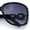 Black Frame - Gradient Black Lens, variant on Womens Oversized Rectangular Rhinestone Encrusted Chain Arm Fashion Sunglasses Brown Frame - Gradient Brown Lens