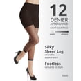 thumbnail image 4 of MeMoi Sheer Footless Capri Shaper Tights - Womens - Female, Large, Black, 4 of 8