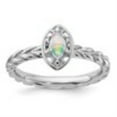 thumbnail image 2 of Auriga 925 Sterling Silver Created Opal Ring for Women Size- 10, 2 of 4