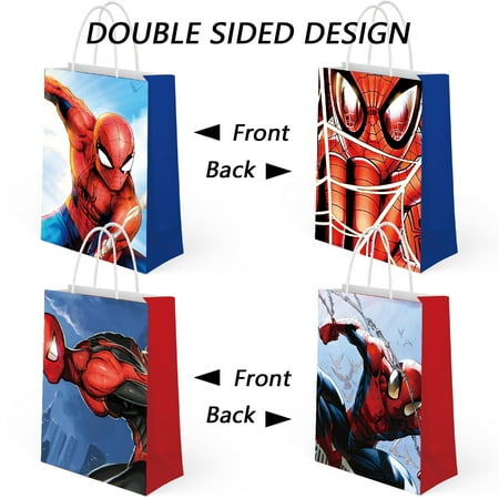 Marvel Superhero Spider-Man Gift Bag, Birthday Party Ornament Gift Bag, Candy Bag