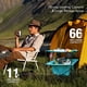 thumbnail image 4 of VILLEY Mesa de picnic portátil para acampar, mesa de playa plegable liviana con 4 portavasos y bolsa de transporte para campamento, viajes, pesca y actividades al aire libre, 4 of 5