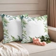 thumbnail image 2 of Eucalyptus Leaves Outdoor Waterproof Pillow Covers, Summer Pastoral Botanical Watercolor Decorative Square Throw Pillowcase Sofa Cushion Sham for Patio/Couch/Chair, 26"x26" 2 Pack, 2 of 8