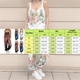 thumbnail image 4 of Gibobby pantalones siameses de pierna ancha Mujer Verano Casual Moda simple Bolsillo Estampado de flores Corbata Correa de hombro ajustable Mono Mono(Blanco， XL), 4 of 4