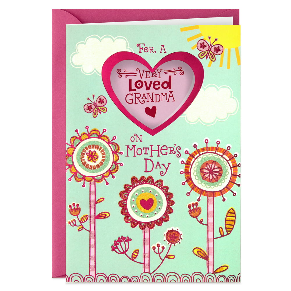 Hallmark Mother's Day Card for Grandma with Sticker (Very Loved