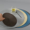 thumbnail image 7 of Round Braided Placemats Set of 6 Table Mats for Dining Tables Woven Washable Non-Slip Place Mats,7.08 inch, 7 of 7