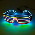 thumbnail image 1 of YJ010 Gafas LED con control de voz 3 colores Opcional Iluminar El Wire Neon Rave Gafas Twinkle, 1 of 5