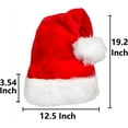 thumbnail image 2 of FUNING  4 Pack Plush Santa Hat Confortable Velvet Red Christmas Hat for Christmas Party Favors Fit for Adults and Kids, 2 of 6