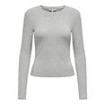 thumbnail image 2 of ONLY Camiseta de manga larga para mujer paquete de 3 - ONLRILEY O-NECK TOP, manga larga, cuello redondo, algodón elástico Gris XL (X-Large), 2 of 6