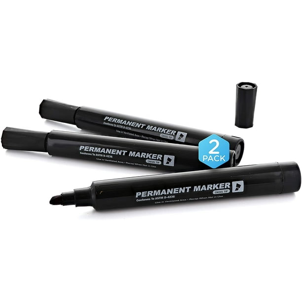 Emraw Black Chisel Tip Jumbo Permanent Marker Dry Erase Low Odor