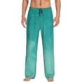 thumbnail image 1 of Kdxio Teal Turquoise1 Pattern Men's Pajama Pants, Elastic Waist with Drawstring and Pockets, Comfortable Loungewear-X-Large, 1 of 6