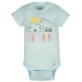 Gerber Baby Girl Organic Short Sleeve Onesies Bodysuits, 5Pack