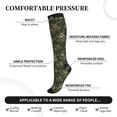 thumbnail image 3 of Lsque Green Camouflage Skull Pattern Sport Compression Socks for Men & Women 15-20 mmHg Knee High Nurse Pregnant Running Medical and Travel Athletic, 3 of 6